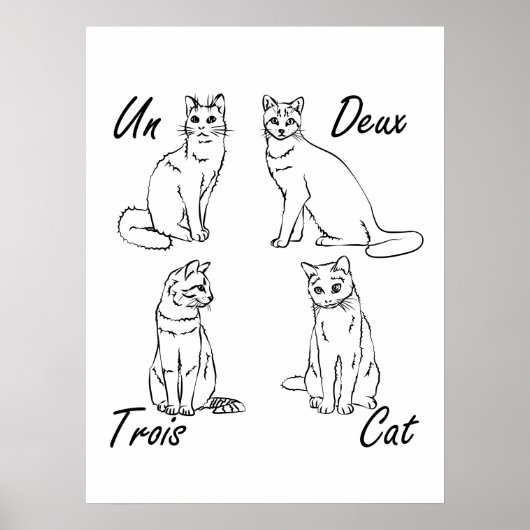 ウンドゥトロワキャッおもしろいトフランスの ポスター (正面)