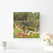 ウンドミンゴデマヨ（キンタダレガレイラ） スクエア壁時計 (ホーム)