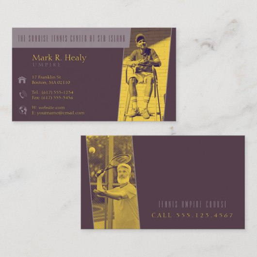 ウンピレ |テニス 名刺 (正面/裏面)