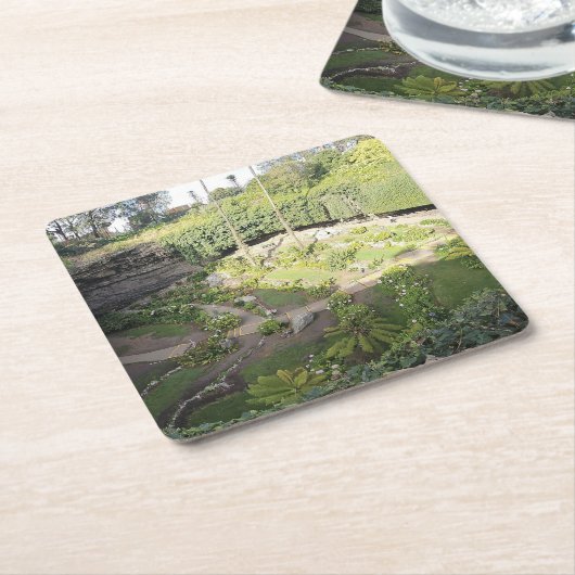 ウンファーストンシンホールヒドゥンサンクチュアリ スクエアペーパーコースター (アングル)