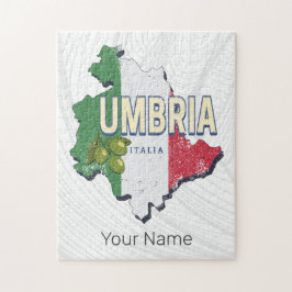 ウンブリアイタリアレトロ地域マップヴィンテージ土産 ジグソーパズル