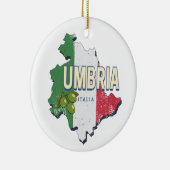 ウンブリアイタリアレトロ地域マップヴィンテージ土産 セラミックオーナメント (右)