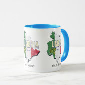 ウンブリアイタリアレトロ地域マップヴィンテージ土産 マグカップ (正面右)