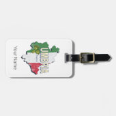 ウンブリアイタリアレトロ地域マップヴィンテージ土産 ラゲッジタグ (正面横)