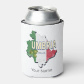ウンブリアイタリアレトロ地域マップヴィンテージ土産 缶クーラー (缶正面)
