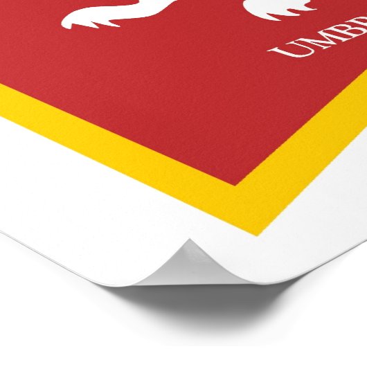 ウンブリアイタリア地域クレストアートプリント ポスター (角)