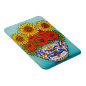 ウンブリアブーケポピーひまわりマグネット マグネット (右側)