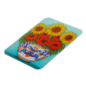 ウンブリアブーケポピーひまわりマグネット マグネット (左側)