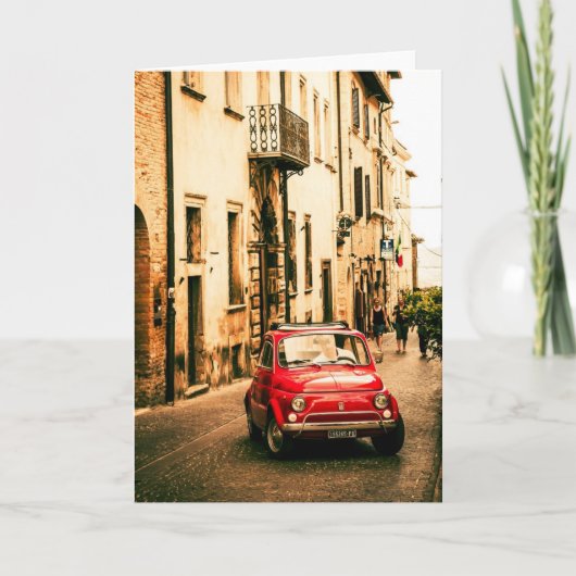 ウンブリア州、イタリアのフィアット500 Cinquecento カード (正面)