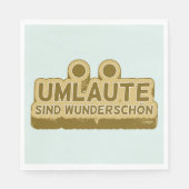 ウンラウテsind wunderschen Geman言語UMLAUT スタンダードランチョンナプキン (正面)