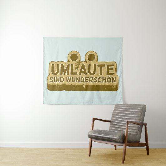 ウンラウテsind wunderschen Geman言語UMLAUT タペストリー (インサイチュ(横))