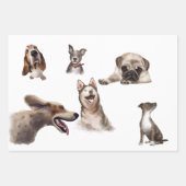 ウーは犬を外に出した ラッピングペーパーシート (正面3)