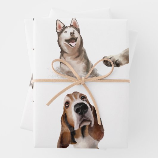 ウーは犬を外に出した ラッピングペーパーシート (インサイチュ)