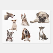 ウーは犬を外に出した ラッピングペーパーシート (正面)