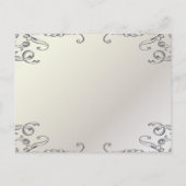 ウーエレガントズラモダン結婚式は日付を除く 案内ポストカード (裏面)