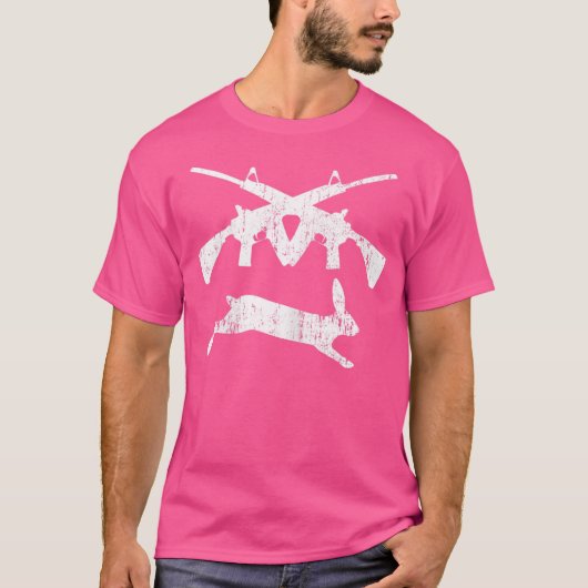 ウーガンバニーAr-15ライフル銃ハンター競合撮影 Tシャツ (正面)