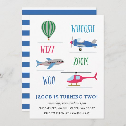 ウーシュヴルームのウエアキッドの誕生日パーティー 招待状 (正面/裏面)