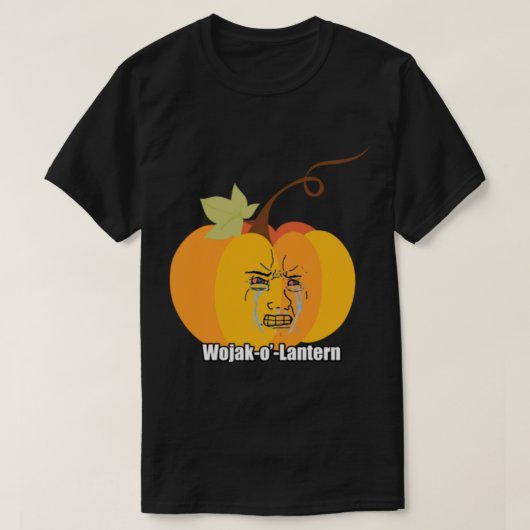 ウージャックハロウィーンミームパンプキン泣き叫びソイジャックウォージャック Tシャツ (デザイン正面)
