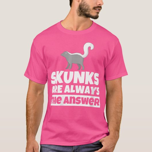 ウースカンク恋人スカンクおもしろいユーモア Tシャツ (正面)