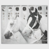 ウーズカント素朴リーブラックアンドホワイトウエスタン ラッピングペーパー (フラット)