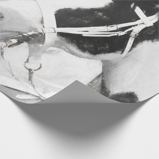 ウーズカント素朴リーブラックアンドホワイトウエスタン ラッピングペーパー (角)