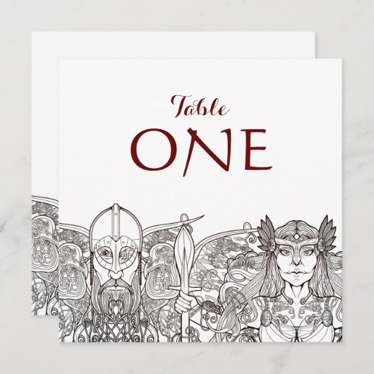 ウーデンとフリエージュの個々のテーブル番号 プログラム (正面/裏面)