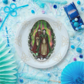 ウーデン&フリージ：ユール（キリスト降誕祭）挨拶 ペーパープレート (パーティー)