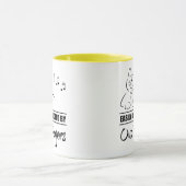 ウードの選手に気さくされる好奇心の強い猫 マグカップ (中央)