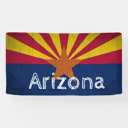 ウードグレンパーソナライズされたアリゾナスターバスト国旗 横断幕 (横)