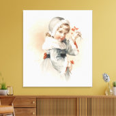 ウードハンフリーのウィンターガール キャンバスプリント (インサイチュ (リビング))