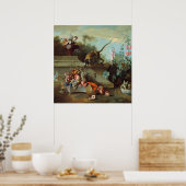 ウードリー・モンキー絵画フローラ ポスター (キッチン)