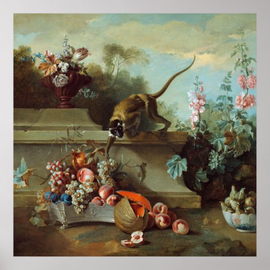 ウードリー・モンキー絵画フローラ ポスター (正面)