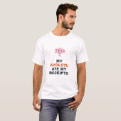 ウーパールーパーがレシートを食べちゃった Tシャツ (正面フル)