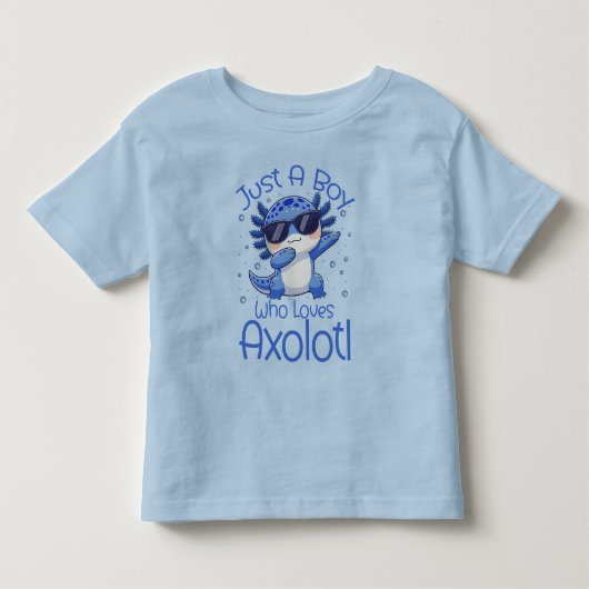 ウーパールーパーが大好きな少年 トドラーTシャツ (正面)