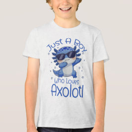 ウーパールーパーが大好きな少年 トライブレンドＴシャツ