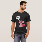 ウーパールーパーが手を振っている Tシャツ (正面フル)