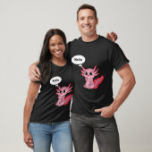 ウーパールーパーが手を振っている Tシャツ (ユニセックス)