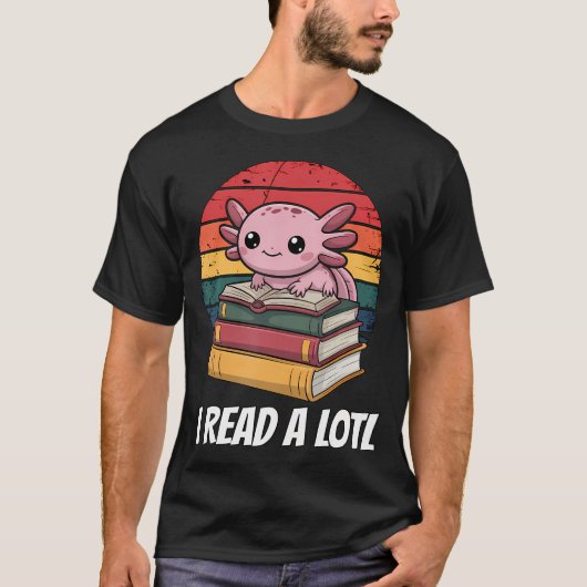 ウーパールーパーたくさん読む Tシャツ (正面)