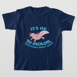 ウーパールーパーとイエス様 かわいいクリスチャングッズ Tシャツ