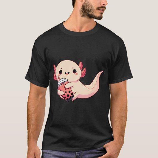 ウーパールーパーとボバティー Tシャツ (正面)