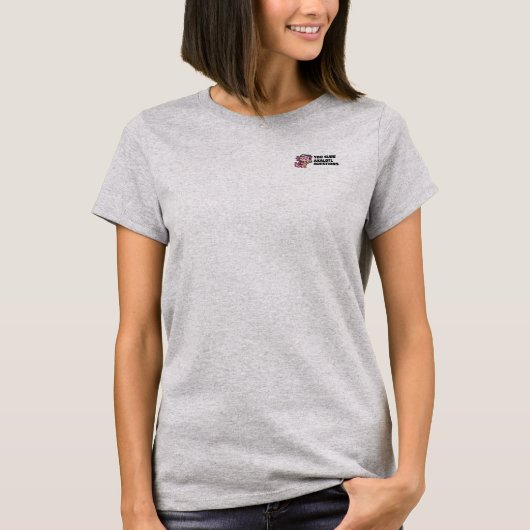 ウーパールーパーな質問 サラリーマン風刺ユーモア Tシャツ (正面)