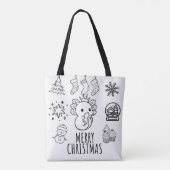 ウーパールーパーのクリスマス トートバッグ (裏面)