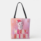 ウーパールーパーのクリスマス トートバッグ (裏面)