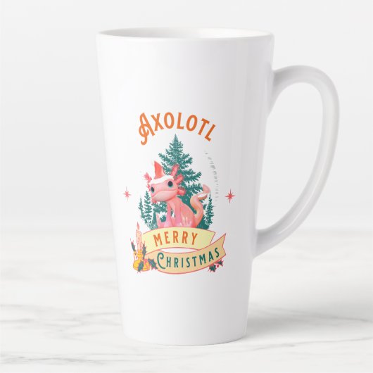 ウーパールーパーのメリークリスマス カフェラテマグ (右)
