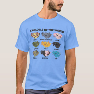 ウーパールーパーの世界のかわいい動物キュートウーパールーパーのヴィンテージ Tシャツ