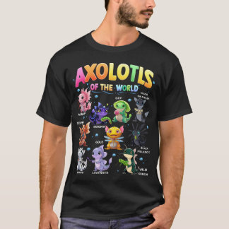 ウーパールーパーの世界 かわいい カワイイ Tシャツ