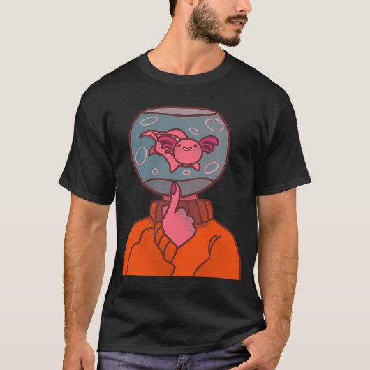 ウーパールーパーの水槽 Tシャツ (正面)
