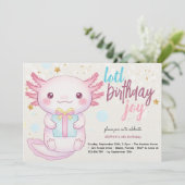 ウーパールーパーの誕生日おめでとう 招待状 (スタンド正面)