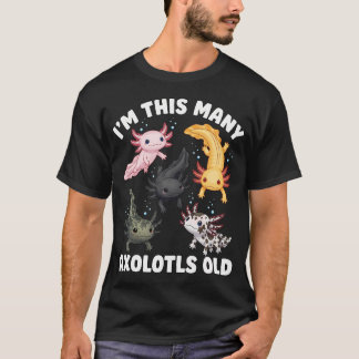 ウーパールーパーの5歳の誕生日おめでとう少年少女 Tシャツ