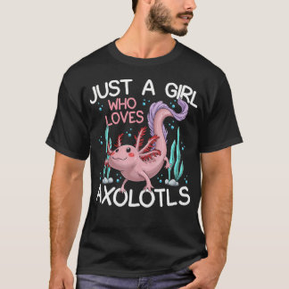 ウーパールーパーを愛する女性 Tシャツ